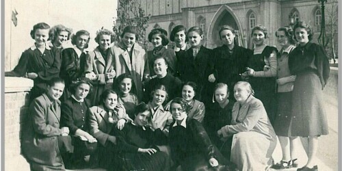 Klasa IX b na wystawie w Lublinie, 22 października 1954 r.