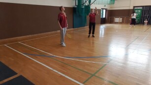 Licealiada w badmintonie - na zdjęciu Aleksandra Czech i Martyna Siwek