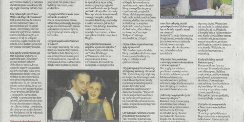 Jubileuszowe wydanie gazety, strona 13, zdjęcia dwóch par, których miłość zaczęła się w szkole