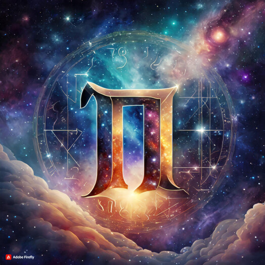 Liczba Pi, w tle wszechświat